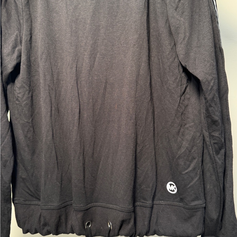 LAST CHANCE Black Cotton MK Sweater - Picture 3 of 5